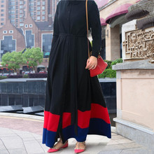 Женское платье с длинным рукавом Abaya, черное платье в стиле пэчворк, мусульманский кафтан, Рамадан, лето 2019 2024 - купить недорого
