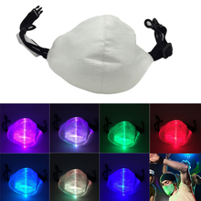LED Anti Dust Mask 7Color Glowing Luminous Novelty veilleuse Mask dancer DJ Lamp Music Masquerade Party Halloween Light Up Mask 2024 - buy cheap