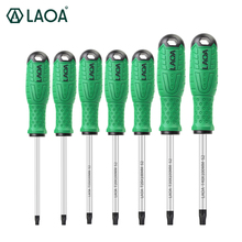 Laoa 7 peças torx chave de fenda conjunto s2 liga de aço t8/t10/t15/t20/t25/t30/t40 chaves de fenda magnéticas 2024 - compre barato