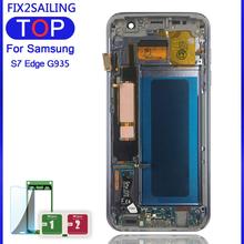 5.5'' Lcds For SAMSUNG Galaxy S7 edge G935 G935F Super AMOLED LCD Display Digitizer Touch Screen With Frame Assembly 2024 - buy cheap