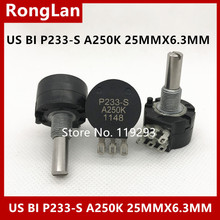 [BELLA] US BI P233-S A250K double tube amp volume potentiometer handle length 25MMX6.3 new original  --5pcs/lot 2024 - buy cheap