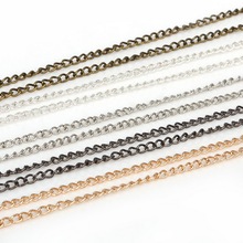 Hot Sale 5m/lot Rhodium/Silver/Gold/Gunmetal/Antique Bronze Plated Necklace Chains for DIY Bracelet Jewelry Findings Making 2024 - buy cheap