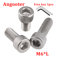 50pcs DIN912 M6 Hexagon Socket Head Cap Screw 304 stainless steel Hex allen socket head screw Bolts M6x8/10/12/16/20/25/30/35/40 2024 - buy cheap