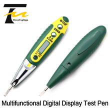 Цифровой тест-карандаш многофункциональный AC DC 12-250 В тестер Электрический ЖК-дисплей детектор напряжения тестовая ручка 2024 - купить недорого