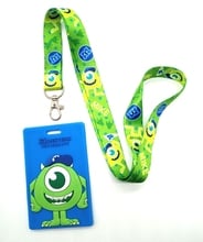 New Retail  1pcs  Cartoon  green  eye  Lanyard Key Chains Card Holders Bank Card Neck Strap Card Bus ID Holders M101 2024 - buy cheap