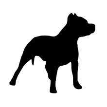 14*13.2CM Pit Bull Dog Silhouette Decoration Car Vinyl Decal Funny Lovely Animal Car Sticker Black/Silver C6-1428 2024 - buy cheap