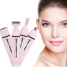 4 in 1 Mini Electric Hair Removal Apparatus Hair Trimming Knife Nose Hair Trimmer Eyebrow Trimming Knife Lady Epilator Painless 2024 - buy cheap