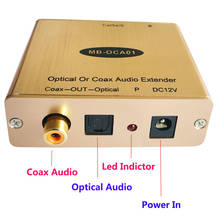 Цифровой адаптор аудио и Мощность более Cat5/6 до 500ft без потери удлинитель для головок SPDIF оптический аудио к Cat5/6 адаптер 2024 - купить недорого