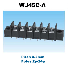 2/5Pcs Barrier Terminal Block Pitch 9.5mm Straight Pin 2/3/4/5/6P Morsettiera Wire Connector 45C-A With Screw Holes 25A 12AWG 2024 - buy cheap