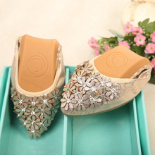 Zapatos planos elegantes y cómodos para mujer, zapatos suaves con lentejuelas y diamantes de imitación, a la moda 2024 - compra barato