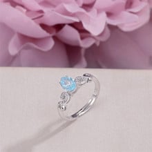 Anillo de topacio 100% Natural para mujer, joyería fina, gota de agua de plata 925 pura, piedras preciosas azules, bisutería sencilla de Boda nupcial, R-TO010 2024 - compra barato