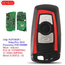 Keyecu Red 868MHz PCF7953 Remote Key Fob 3 Button  for BMW F Chassis FEM / BDC CAS4 CAS4+ FCCID: YGOHUF5661 2024 - buy cheap