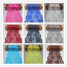 10yards/lot Flower type Elastic Embroidered lace trim 16cm width diy garment accessory white Lace ribbon for clothing decoration 2024 - buy cheap