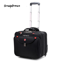 Famous brand Multifunction Men Business Rolling Luggage 18 Inch Carry On Computer Trolley Travel Bag Women Fashion Suitcase 2024 - buy cheap