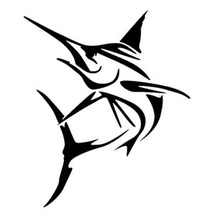 12.7*15.1CM Marlin Fish Large Swordfish Decals Car Styling Fashion Window Decoration Car Sticker C6-1302 2024 - buy cheap