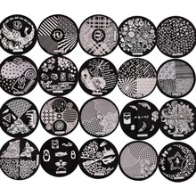 1pc HeHe Series(001-028) Nail Art Stamp Template Image Plates 5.5cm Manicure Nail Stamp Stamping Plates For DIY Nail Art Designs 2024 - buy cheap