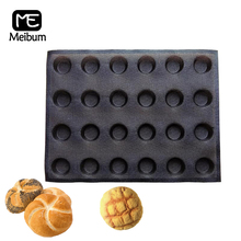 Meibum 24 Cavity Silicone Antiaderente Molde de Pão Caseiro Do Partido Rodada Bolo Molde Para Fazer Cookies pastelaria Bakeware Ferramentas de Cozimento 2024 - compre barato