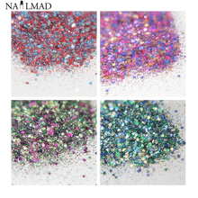 1 bag Dazzling Nail Glitter Powder Mixed Nail Sequins Sparkles Glitter Dust Powder Nail Art Decorations Nail Tool 21 colors 2024 - buy cheap