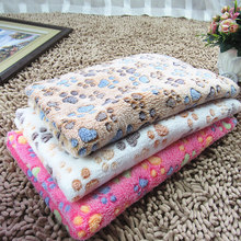 Одеяло для домашних животных, мягкая подушка с принтом лап S/M/L, одеяло для собаки, теплое одеяло, толстый коралловый флис, 3 цвета 2024 - купить недорого