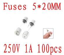 5*20MM fusibles MM 1A rápido rápida fusible de tubo de vidrio de 250V 1A 100 Uds 2024 - compra barato