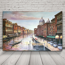 Venice Caves Oil Painting City Landscape Wall Art  Abstract Print painting Home Decor Brand FANMEI 2024 - buy cheap