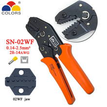 COLORS SN-02WF crimping pliers 0.14-2.5mm2 26-13AWG for tube insulated and non-insulated ferrules terminal hand tools 2024 - buy cheap