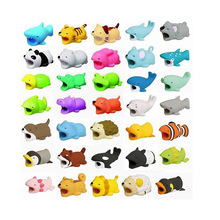 5 Pcs/Set Cartoon Cable Protector for Phone Cable Winder Phone Holder Accessory Cable Biters Dog Cat Rabbit Shark Animal Toys 2024 - buy cheap