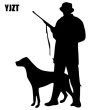 YJZT 8.5*12.8CM Hunter Dog Hunting Individual Window Decorative Decals Classic Cartoon Motorcycle Car Sticker C6-1423 2024 - buy cheap