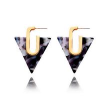 ZWPON 2020 New Acetate Triangle Hoop Earrings Fashion Women Statement Earrings Pendientes Designer Jewelry Wholesale 2024 - buy cheap