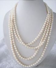 100" LONG WHITE FRESHWATER PEARL NECKLACE 7-8mm 2024 - buy cheap