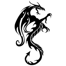 9.3*16CM Crazy Chinese Dragon Car Stickers Classic Vinyl Decal Accessories Car Styling Black/Silver C9-1295 2024 - buy cheap