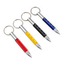 Baikingift caneta esferográfica, mini caneta esferográfica com chaveiro, chave de fenda com régua, fivelas multifuncionais 2024 - compre barato
