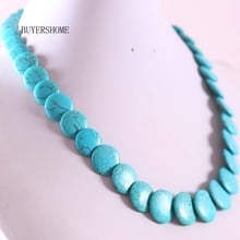 Free Shipping Fashion Jewelry Natural Stone Green Howlite Beads Necklace 18" 1Pcs E341 2024 - buy cheap