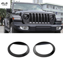 2PCS/Lot ABS Plastic Headlight Circle Decoration Cover for 2018-20221 JEEP Wrangler JL Car Accessories 2024 - buy cheap