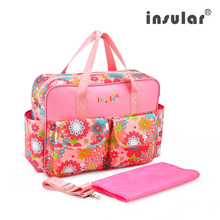 Bolsa de pañales impermeable 210D, bolsa de pañales de nailon para bebés, multiusos, cambiador de mamá, novedad 2024 - compra barato