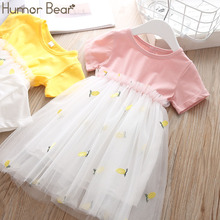 Humor Bear New Girls Princess Dress Embroidered Lace Printed Mesh  Kids Clothes Children Clothing Party Dress 2024 - buy cheap