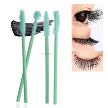 Eyelash Brush Silicone Head Grafting Eyelashes Brushes Portable Eye Makeup Tool Green Color 2024 - buy cheap