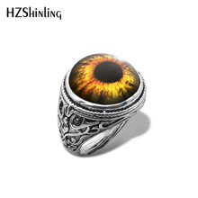 Anillo Vintage de Ojos de gato, anillos con patrón de ojo, cúpula de cristal, cabujón, joyería hecha a mano, novedad de 2019 2024 - compra barato