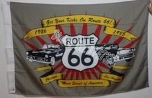 Route 66 USA Flag hot sell goods 3X5 FT 150X90CM Banner brass metal holes 2024 - buy cheap