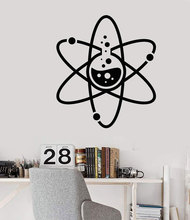 Adesivo decorativo de vinil para professores, adesivo de parede de laboratório atômico e ciências químicas kx05 2024 - compre barato