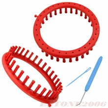 Clássico círculo redondo chapéu vermelho knitter knifty tricô tricô tear kit 19cm para agulhas de tricô 2024 - compre barato
