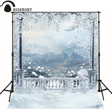 Allenjoy photographic background Garden Hill pigeon snow kids boy photo studio photography backdrops lovely 2024 - buy cheap