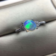 Natural Oval Opal Stone Solid Silver 925 Rings Women Cute Sweet Love Heart Thin Band Real 925 Sterling Silver Jewelry Female 2024 - buy cheap