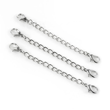 DoreenBeads Alloy Extender Chain For Jewelry Necklace Bracelet Silver Color With Lobster Claw Clasp 76mm(3") long, 30 PCs 2024 - buy cheap