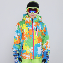 Детская Лыжная куртка, Высококачественная ветрозащитная Водонепроницаемая зимняя куртка для мальчиков, куртка для катания на лыжах и сноуборде 2024 - купить недорого