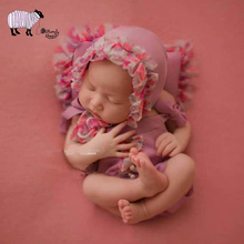 Newborn Photography Props Rompers Baby Girl Outfits+Hat Sets Photoshoot Clothes fotografia Accessories Baby Month Shooting Prop 2024 - buy cheap