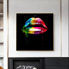 Abstracto lábios sensuais quadros em tela na parede cartazes e impressões graffiti arte da parede quadros para sala de estar 2024 - compre barato