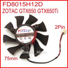FD8015H12D 12V 0.32A 75mm 39*39*39mm 2Pin For ZOTAC GTX650 GTX650Ti Graphics/Video Card Fan 2024 - buy cheap