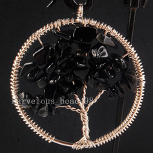 Free Shipping Beautiful jewelry 40mm Tree of life - Black Carnelian Wire Wrap Round Pendant Bead MC4021 2024 - buy cheap