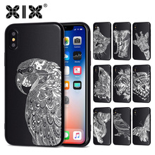 XIX-Funda de TPU suave para iPhone, carcasa negra de animales para iPhone X, 5 5S, SE, 6, 6S, 7, 8 Plus, XS, Max, XR 2024 - compra barato